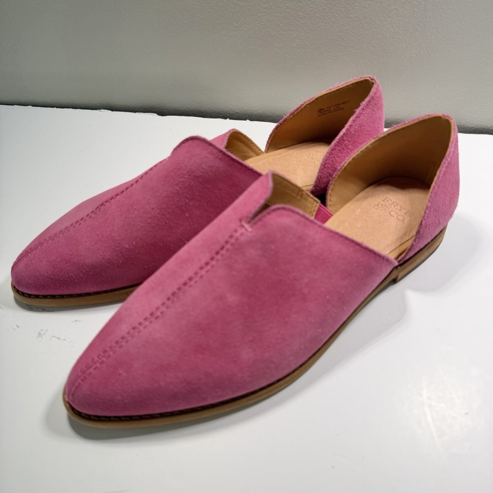 Frye & Co Women's Pink Suede Flats‎ Shoe Size 7 NEW Classic Old Money